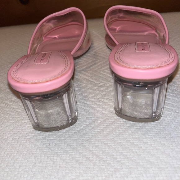 EUC, TopShop Pink & Clear Sandals, Size 38 - Picture 4 of 15